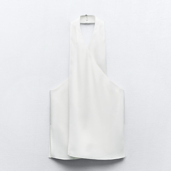 Zara CROSSED HALTER TOP - Picture 6 of 8